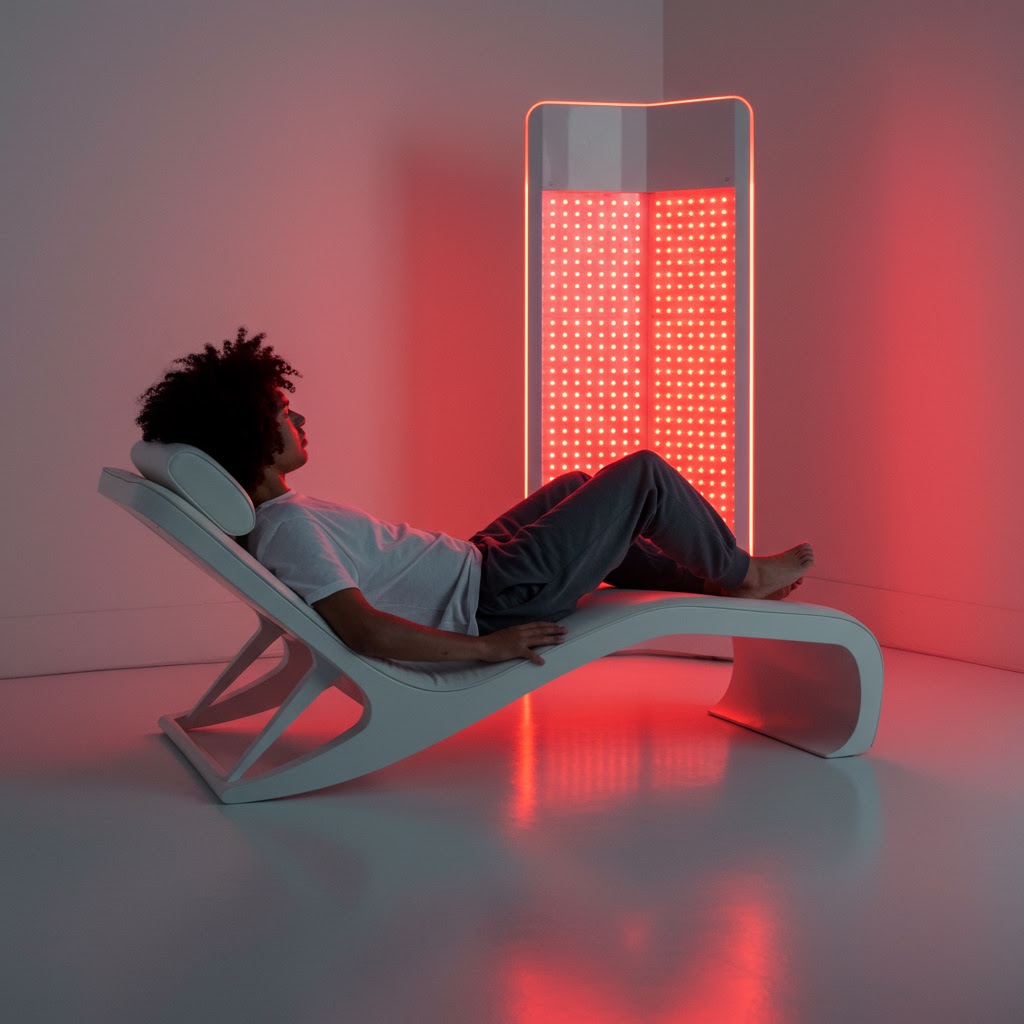 Red light therapy session